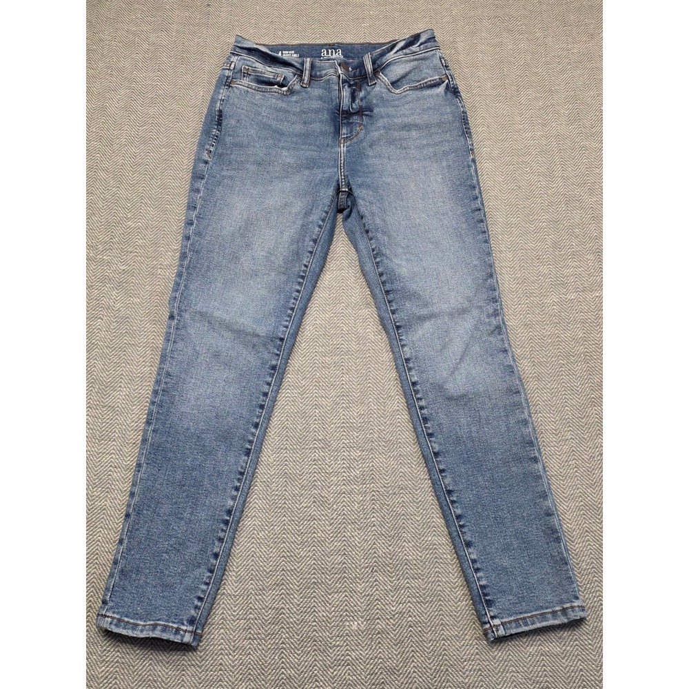 ana A New Approach Womens Size 4 High Rise Skinny Ankle Jeans Medium Wash Blue